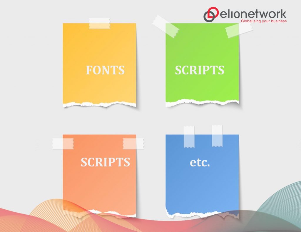 Fonts, scripts, special characters in DTP 